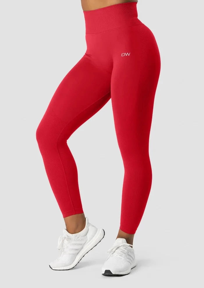 Define Seamless Scrunch Tights - Red - for kvinde - ICANIWILL - Tights